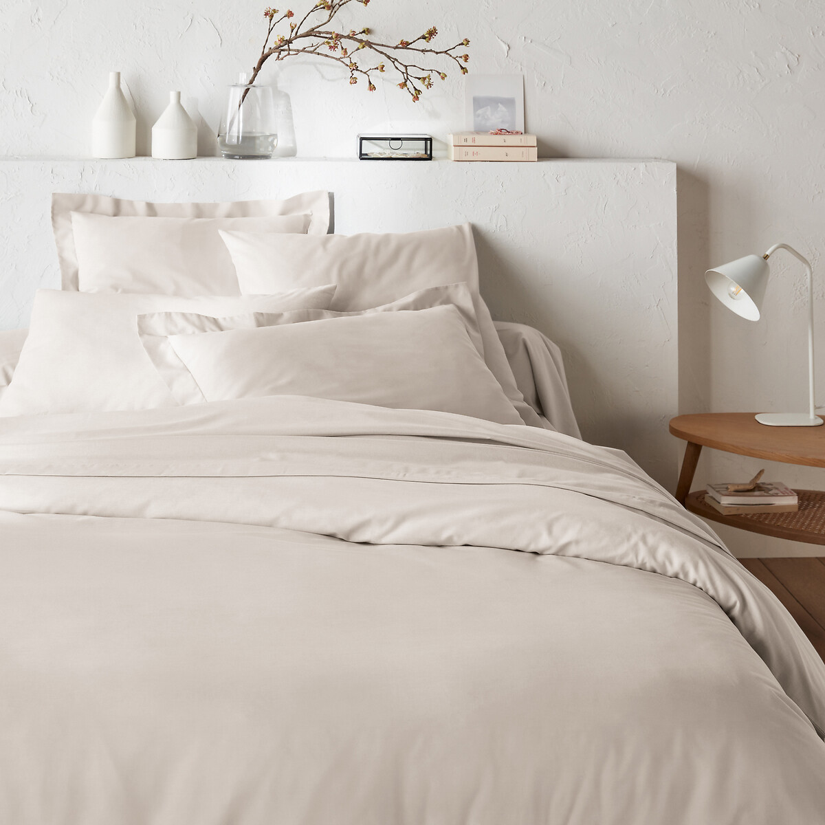 Drap plat en coton, Scenario beige galet, LA REDOUTE INTERIEURS