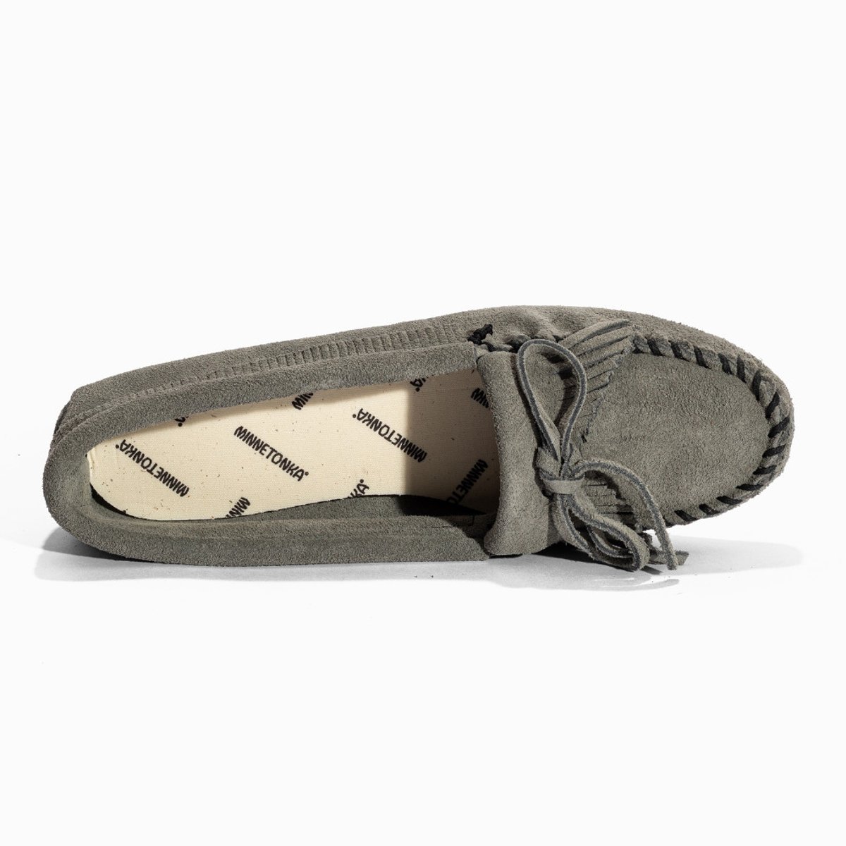 Mocassins en cuir Kilty Softsole gris, MINNETONKA