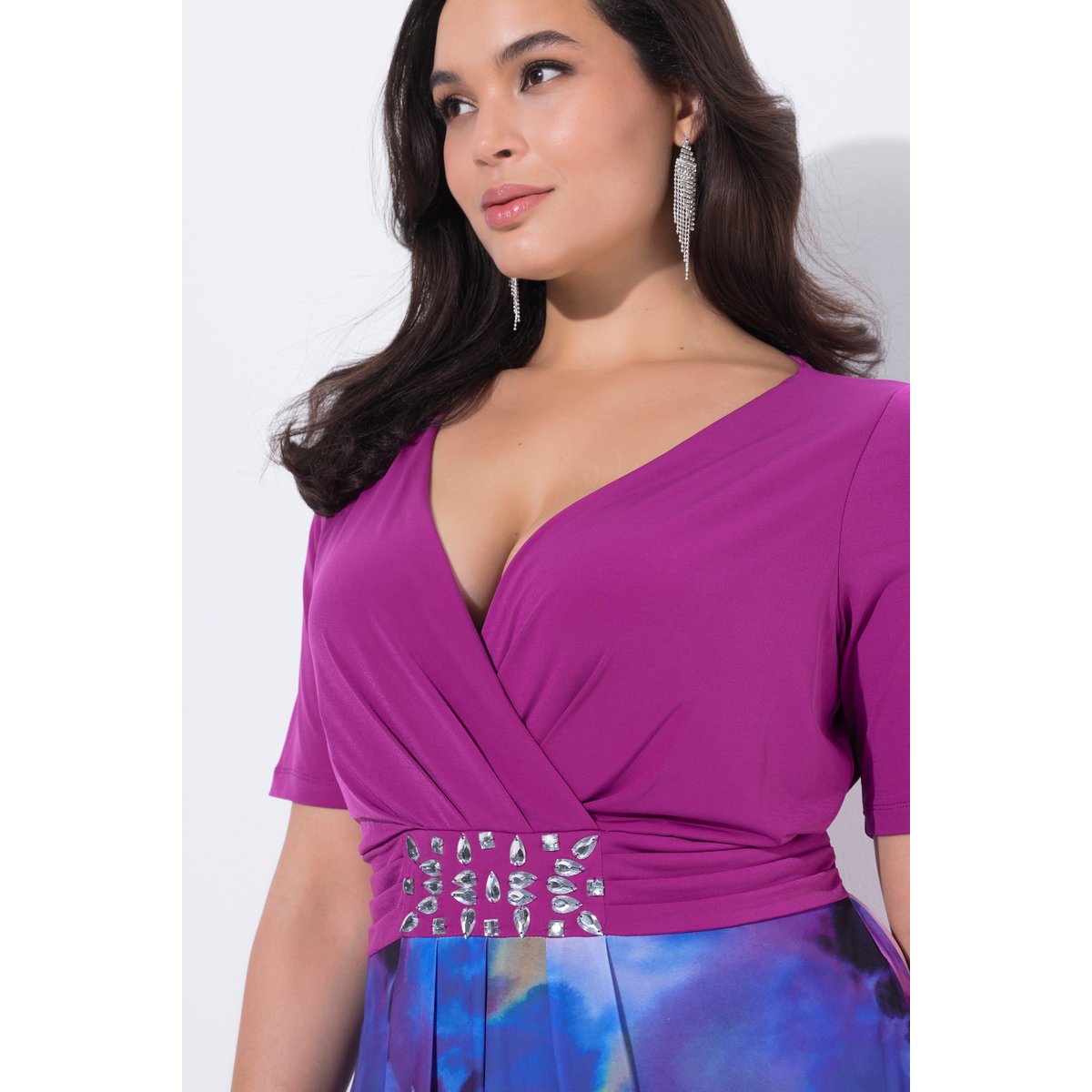 Robe maxi coupe évasée orchidée, ULLA POPKEN