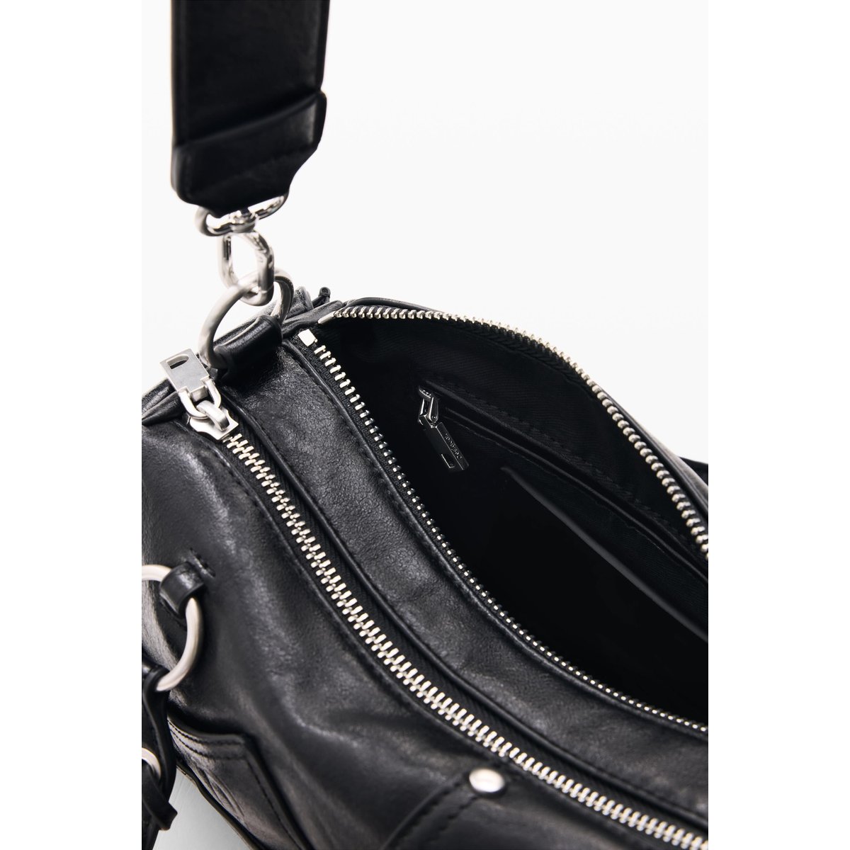 Petit sac effet cuir noir, DESIGUAL