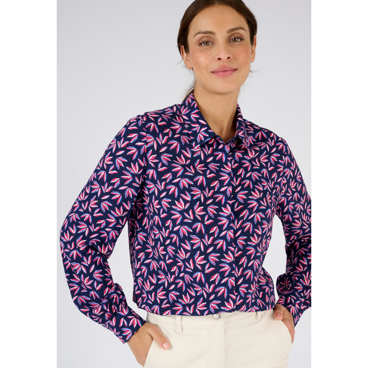 Chemisier fibres pure viscose Lenzing(TM) rose feuillage, DAMART