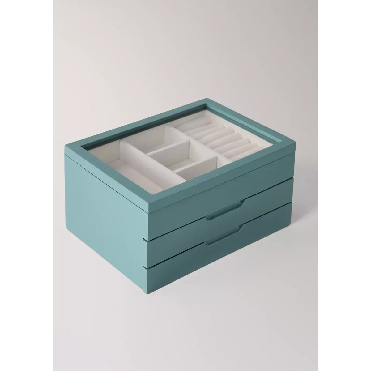 Coffret à bijoux en bois de taille moyenne émeraude, MANGO HOME