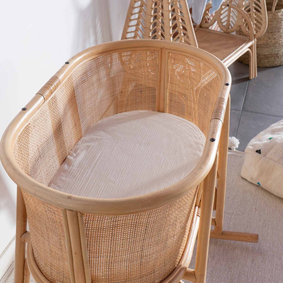 Berceau à bascule RINCA naturel, SAUDARA COLLECTIONS