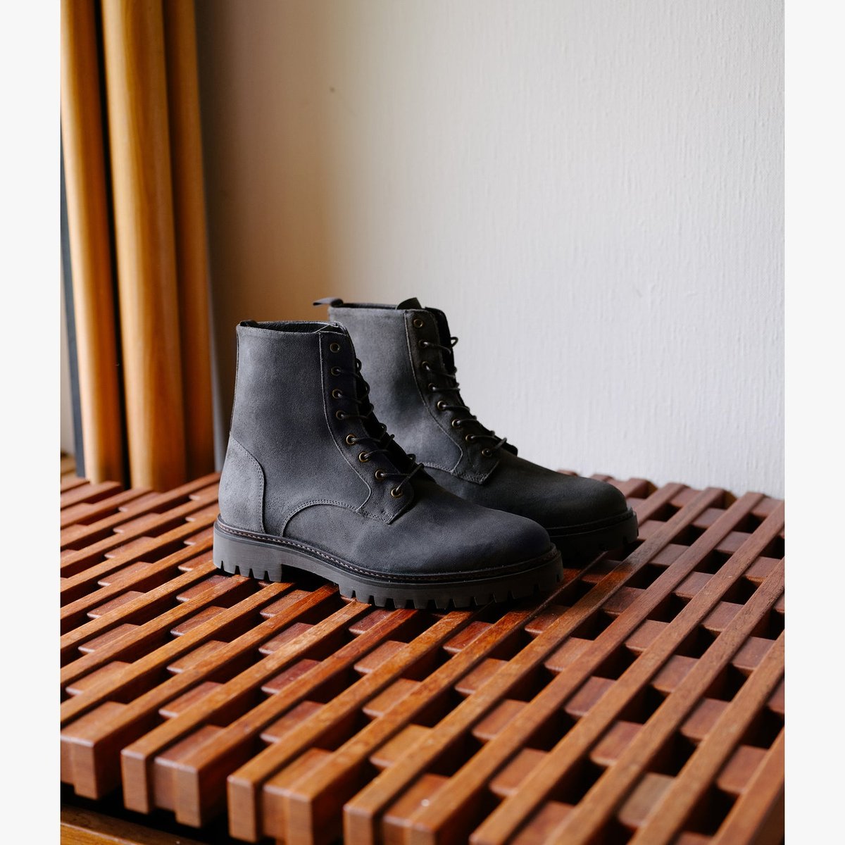 Boots À Talon en cuir IGORIO gris, BOCAGE