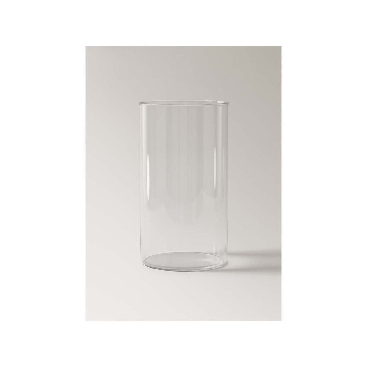Grand vase cylindrique en borosilicate gris glacé, MANGO HOME
