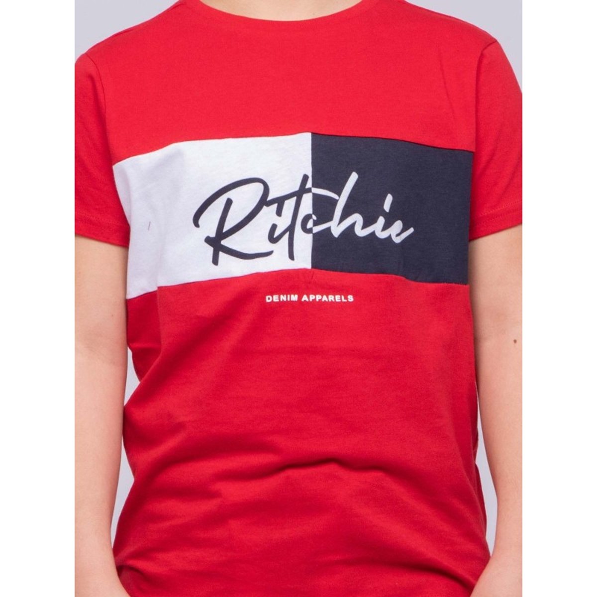 T-shirt Col Rond Pur Coton Noware-j rouge, RITCHIE