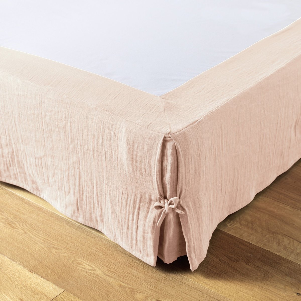 Cache sommier gaze de coton Gaia 180x200cm Guimauve guimauve, EDEN