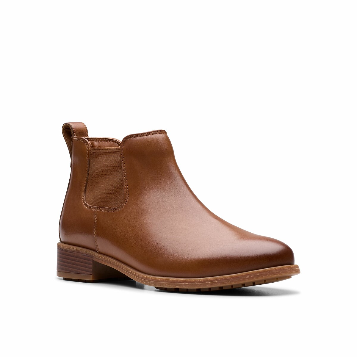 Bottines chelsea en cuir Havisham tan, CLARKS