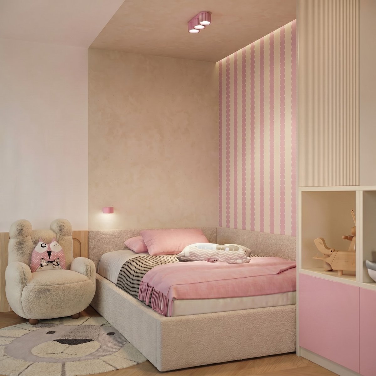 Applique murale Aluminium Rose Gx53 1 AURA rose, EDEN