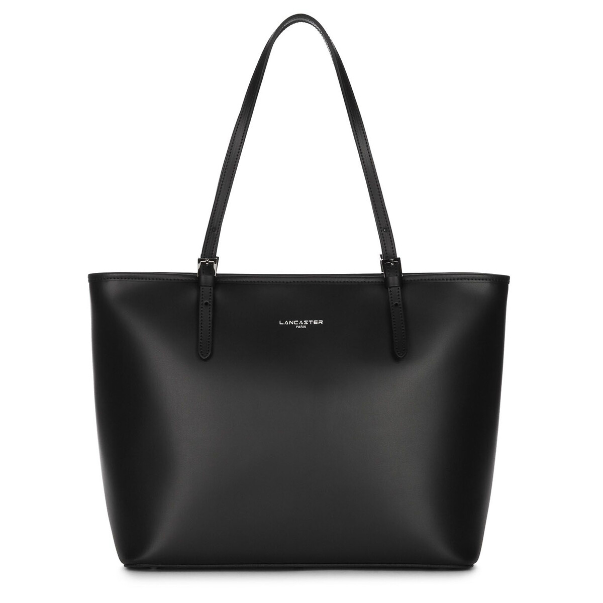 Handtas in leer Smooth zwart, LANCASTER