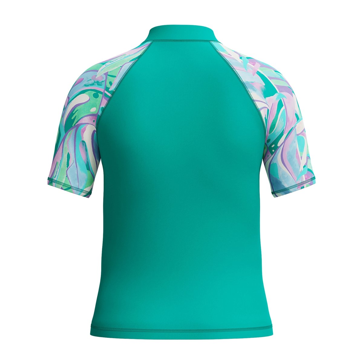 Haut de bain anti-irritation manches courtes motif/style abstrait SUN turquoise, SPEEDO