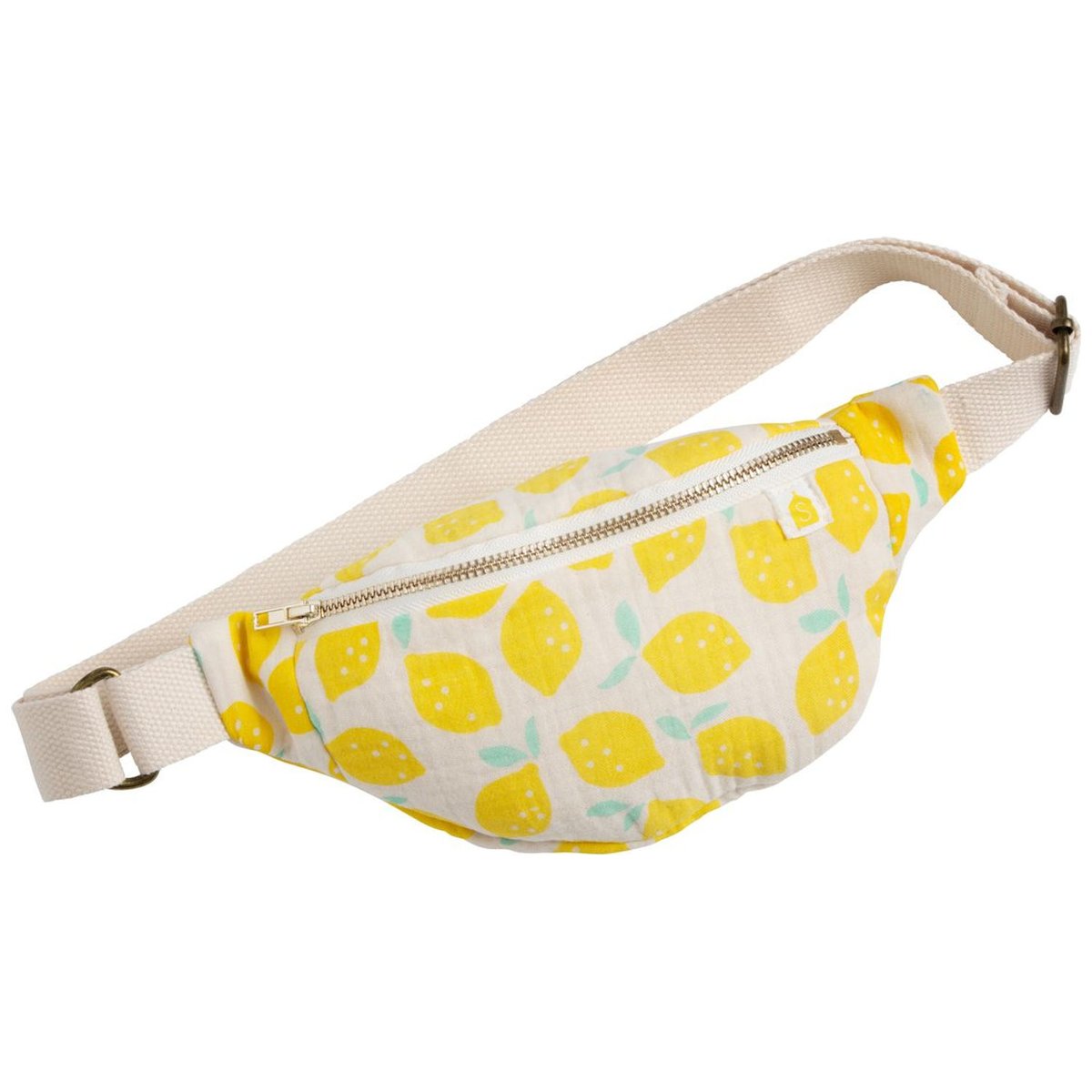 Sac banane enfant ecru, jaune, bleu, SAUTHON