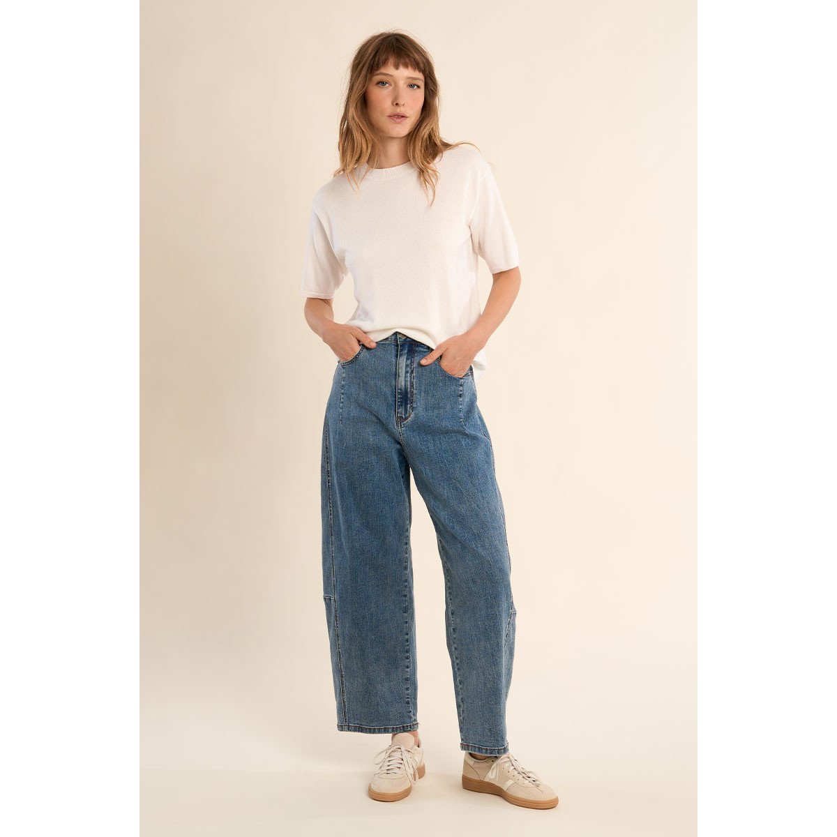 T-shirt oversize, basique offwhite, MOLLY BRACKEN