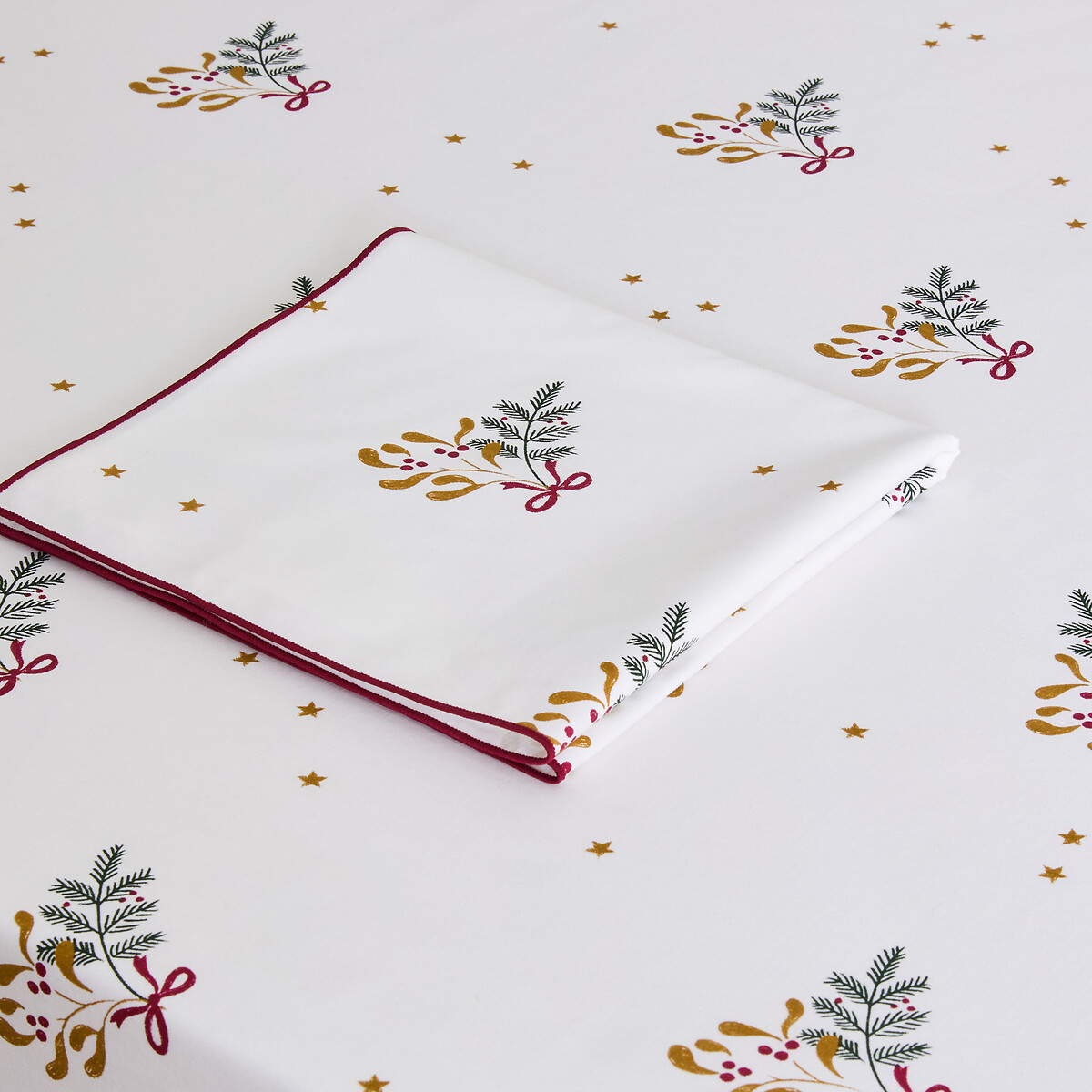 Juego de 4 servilletas estampadas de algodón, LIVANA rosa , LA REDOUTE INTERIEURS