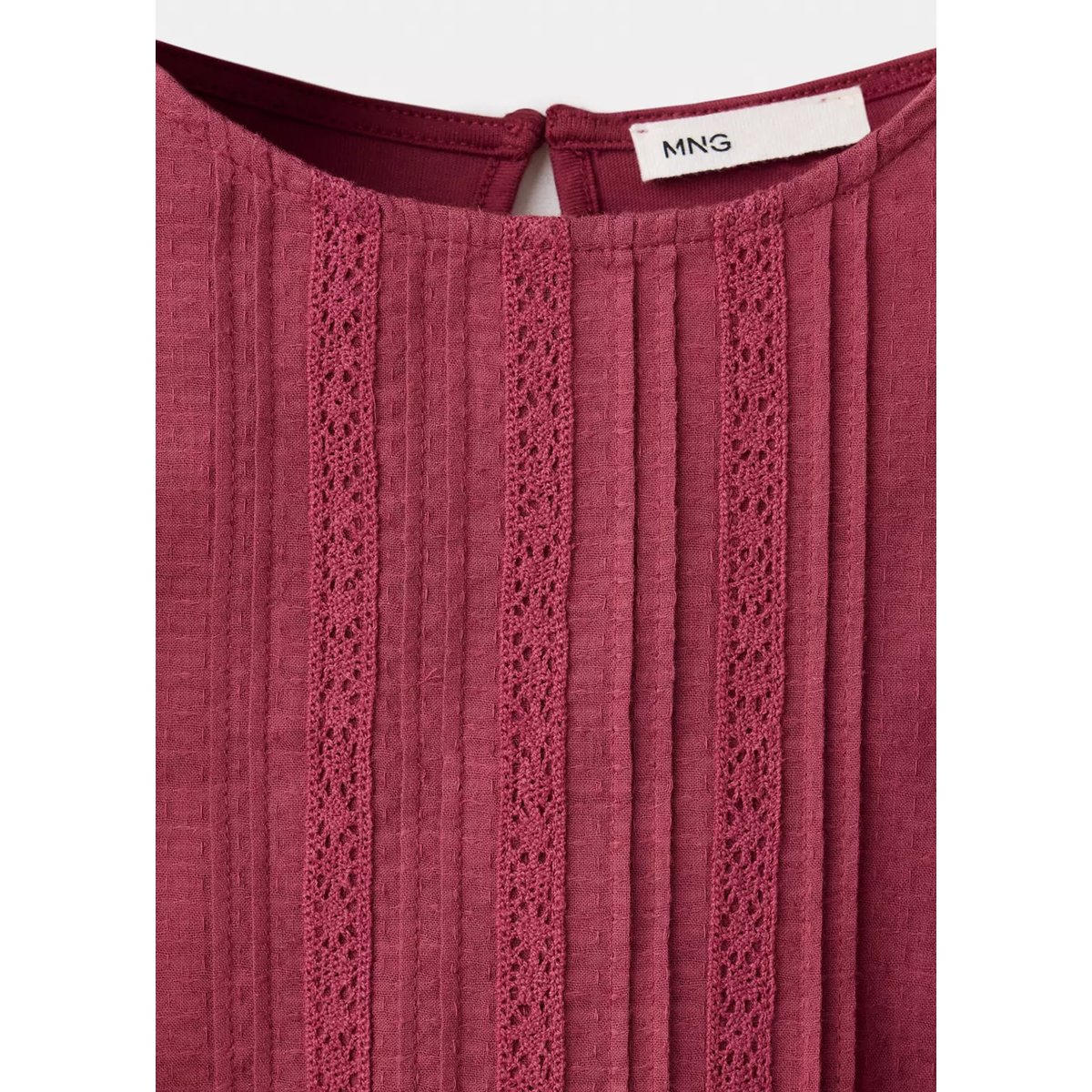 T-shirt en coton à volants cerise, MANGO KIDS