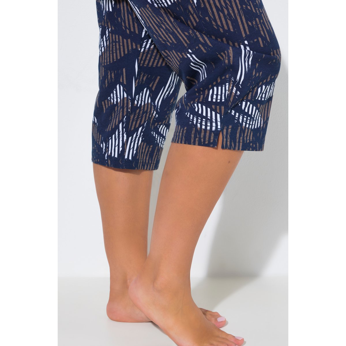 Pyjama, col rond, manches courtes bleu nuit, ULLA POPKEN