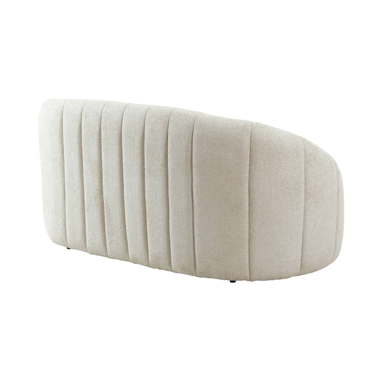 Canapé en tissu arrondi AXEL beige, MADE IN MEUBLES 