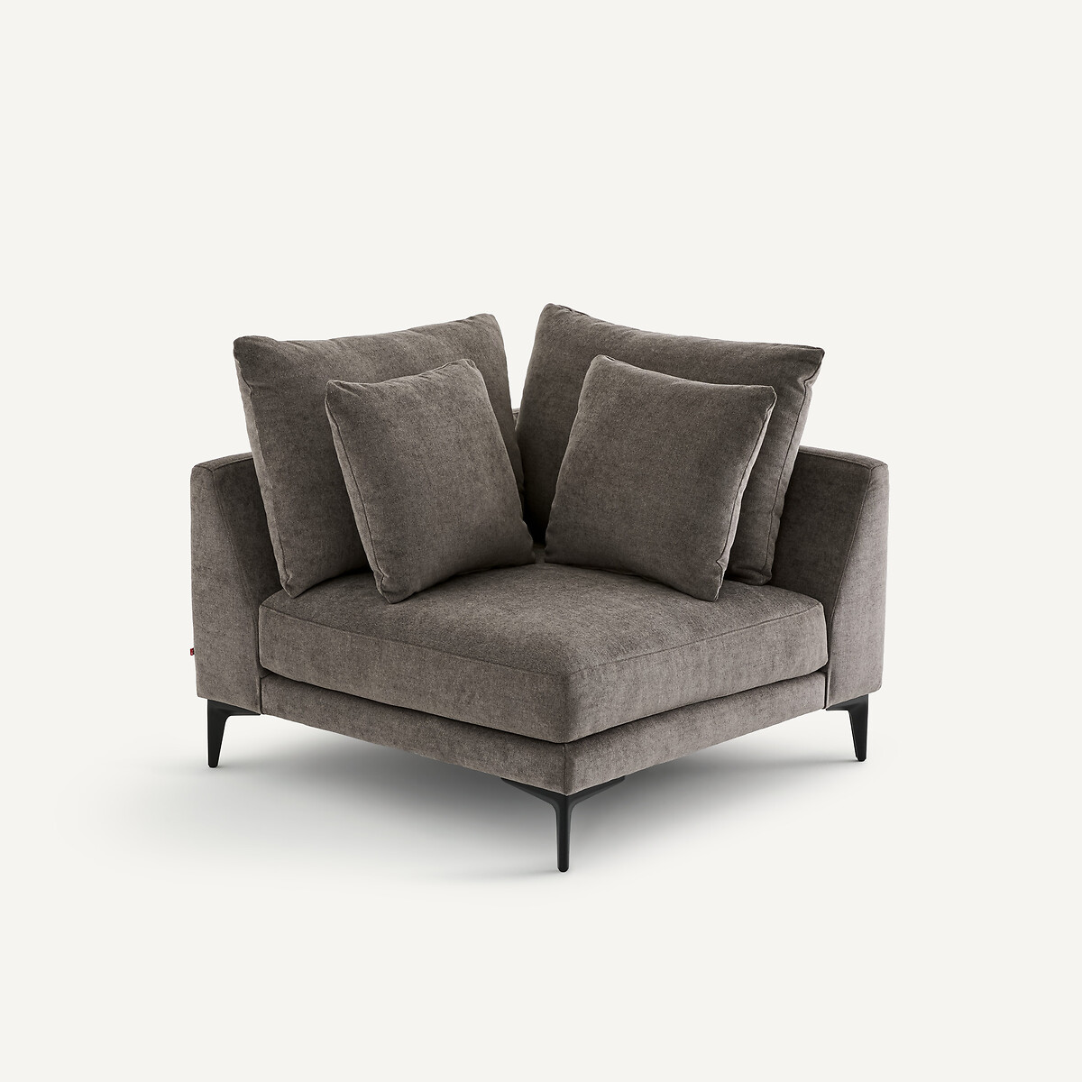 Canapé d'angle en polyester mélangé, MODERNISTE gris stone, EMMANUEL GALLINA X AM.PM