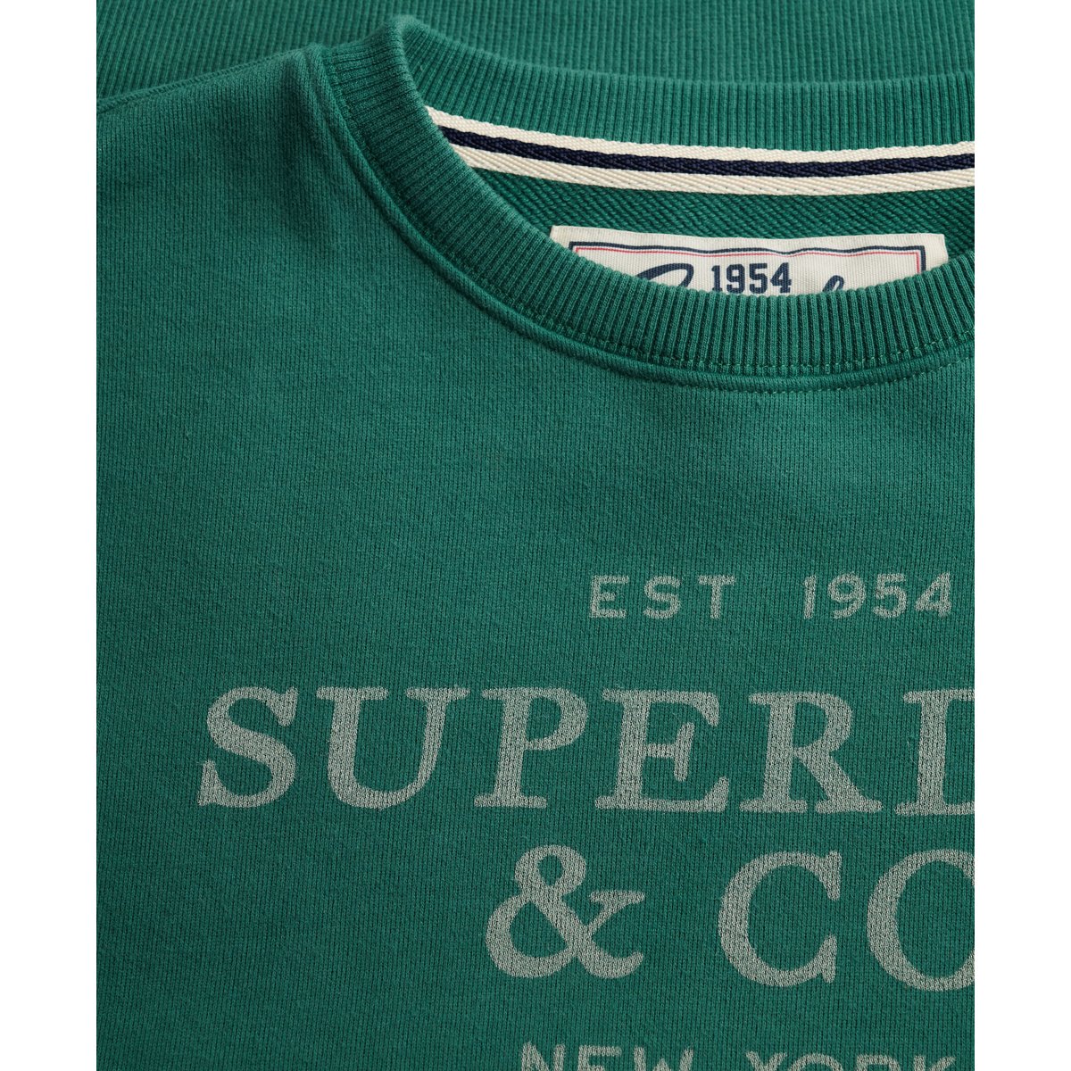 Sweatshirt Luxe Casual Coupe Décontractée vert pinède, SUPERDRY