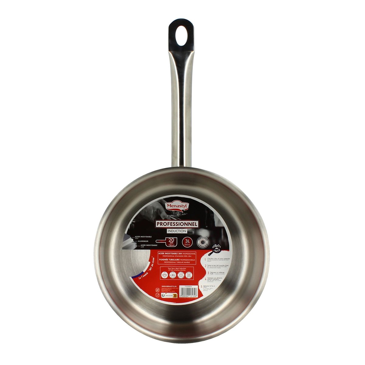 Casserole en acier inoxydable, PROFESSIONNEL inox, MENASTYL