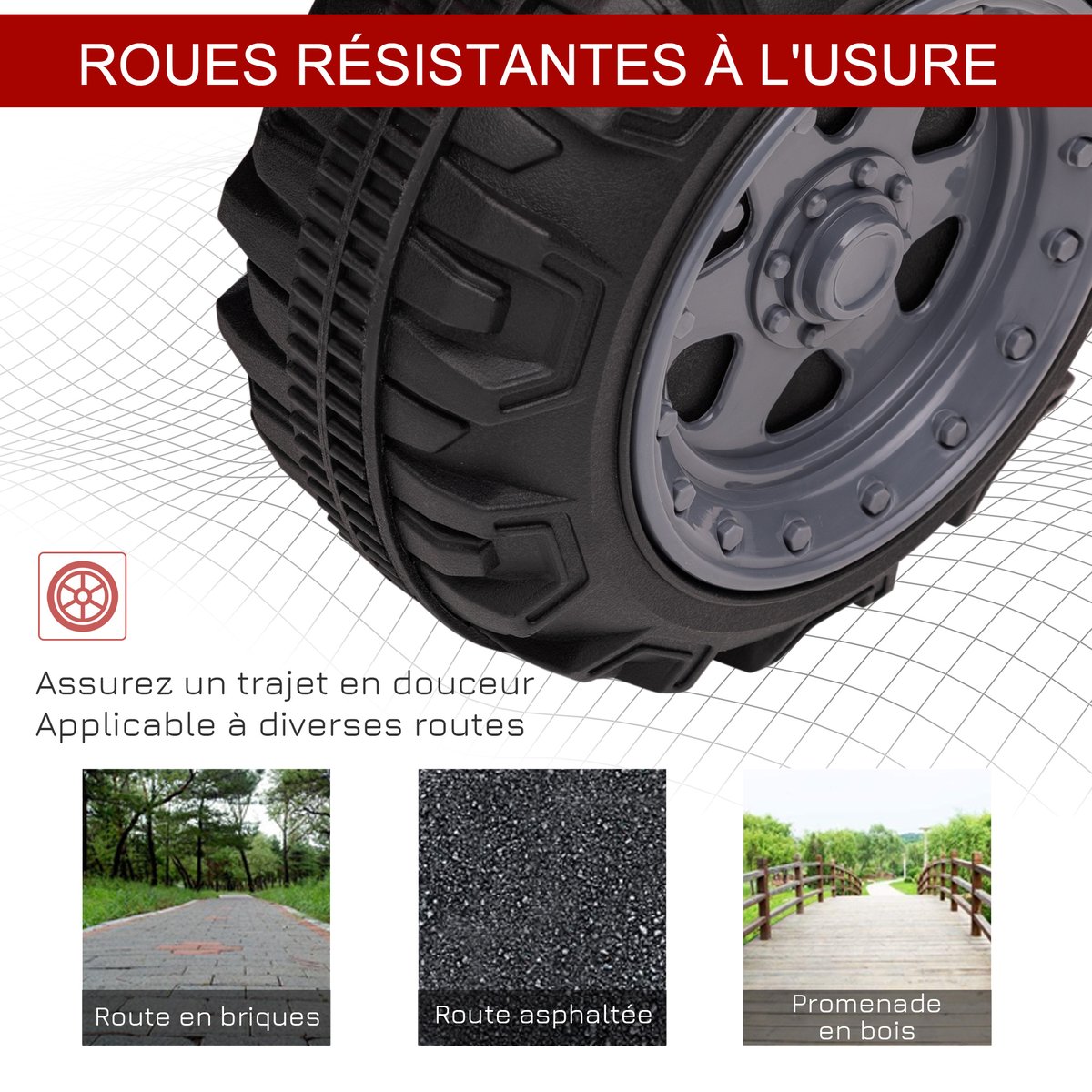 Voiture électrique à conducteur assis PP Rose rouge, HOMCOM