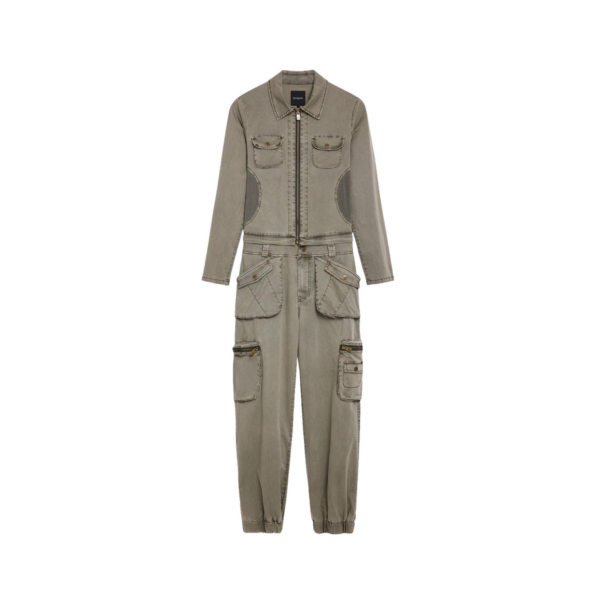 Pantalon combiné en lyocell vert, DESIGUAL