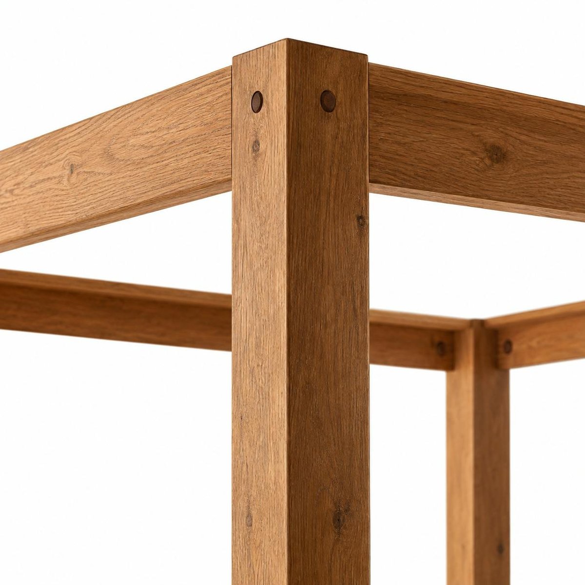 Lit baldaquin cadre 180 cm en bois – style naturel VERBIER bois naturel, PIER IMPORT