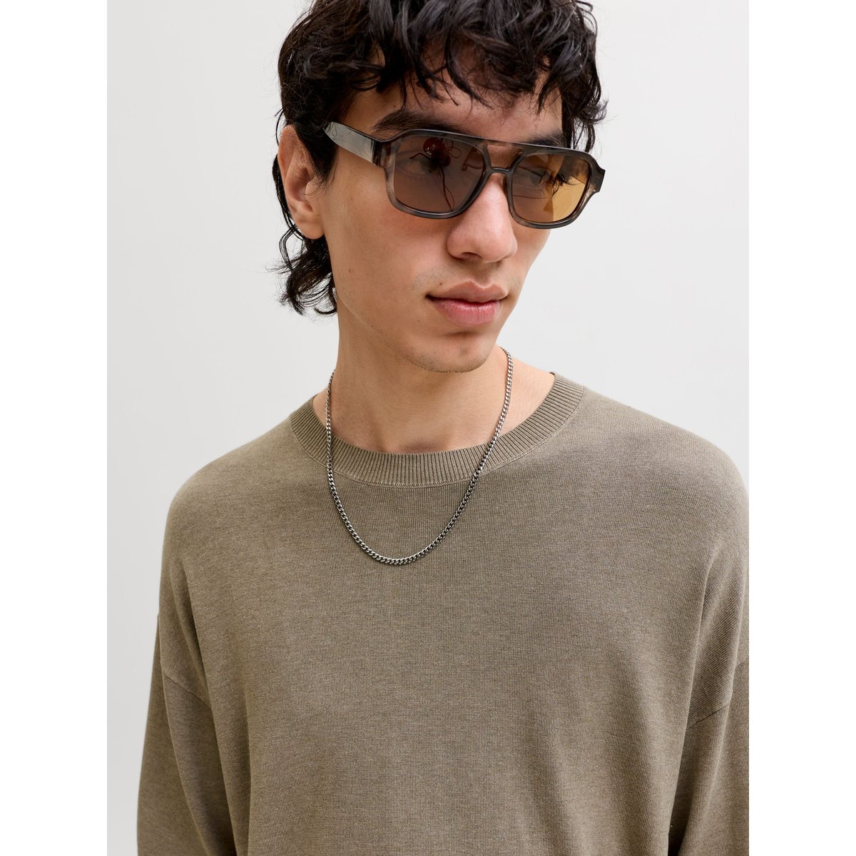 T-Shirt En Maille beige, JACK AND JONES PREMIUM
