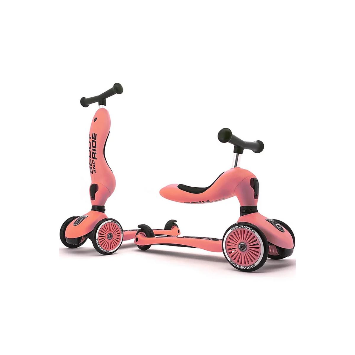 Porteur évolutif en trottinette Highwaykick 1 pêche, noir, SCOOT AND RIDE