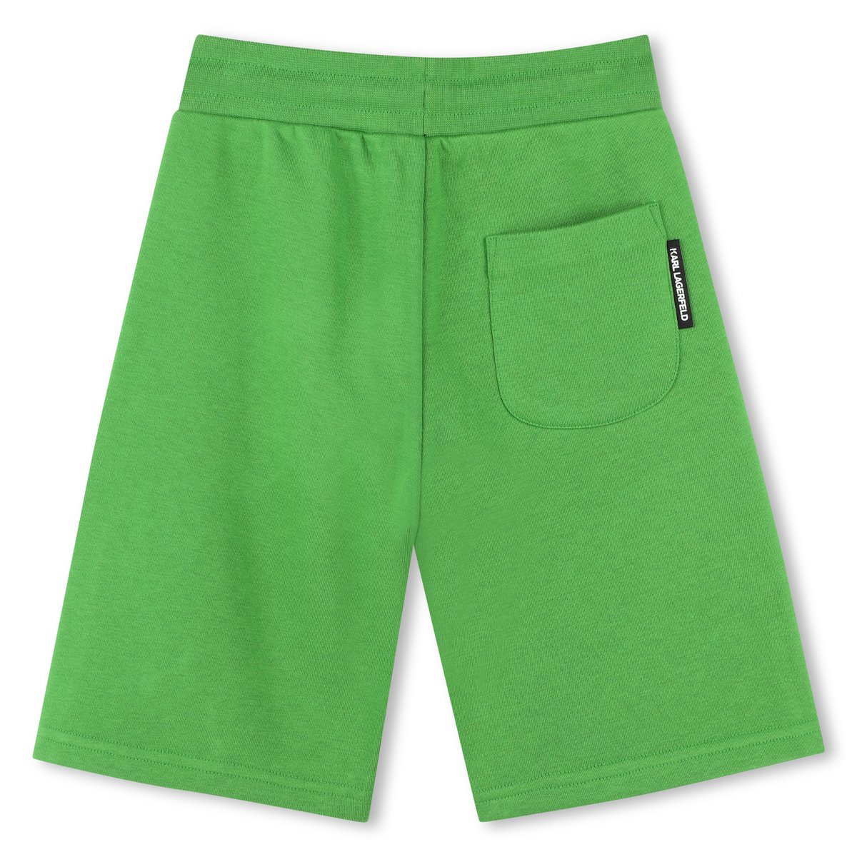 Short bermuda extensible en coton vert brousse, KARL LAGERFELD KIDS