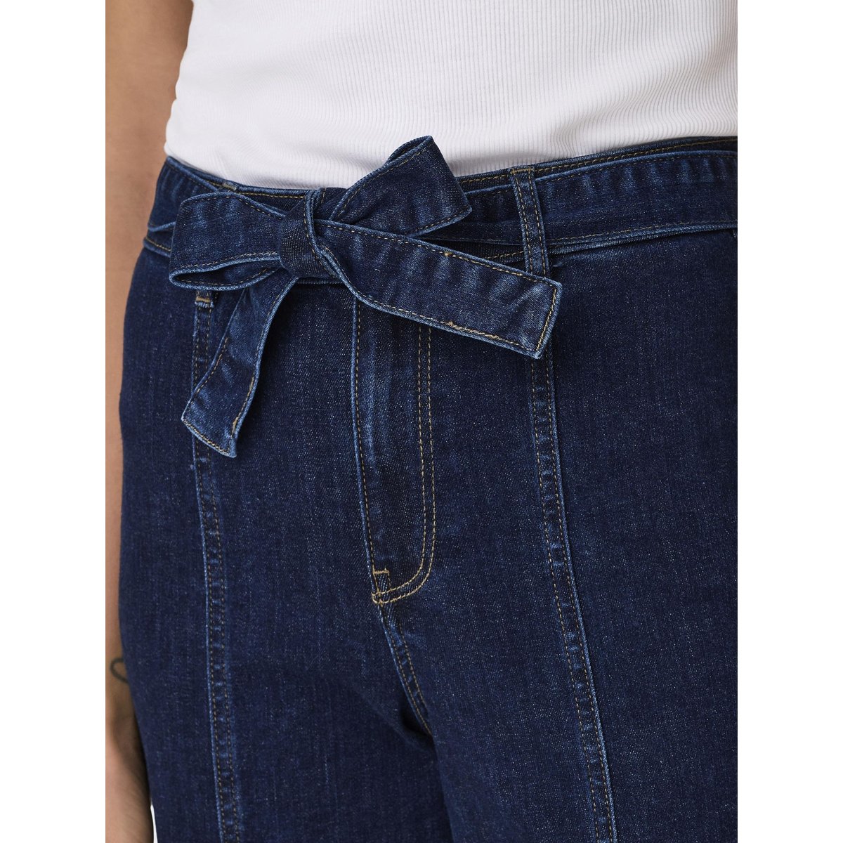 Jean À Jambe Large dark blue denim, ONLY