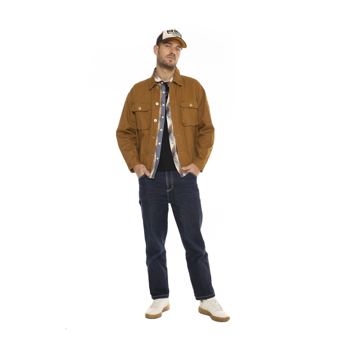 Surchemise en coton WORKER camel, VON DUTCH
