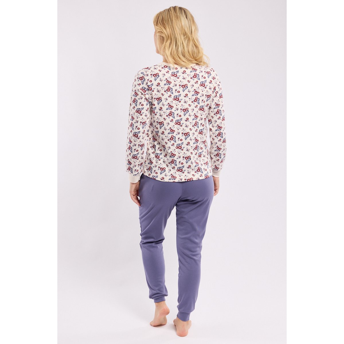 Pyjama en coton épais imprimé fleurs marmo, ARMOR-LUX