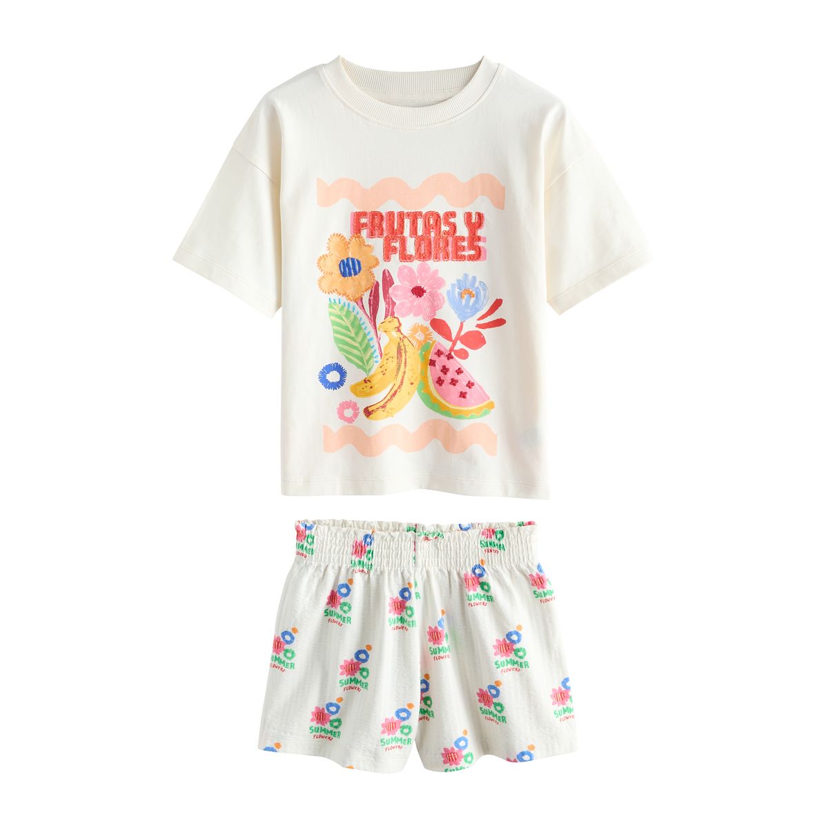 Pyjama short, lot de 3 violet/orange, NEXT