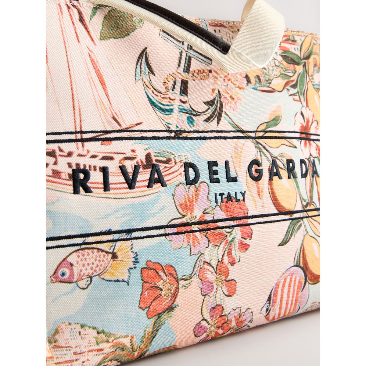 Sac porté épaule en toile imprimé fleuri, NEXT