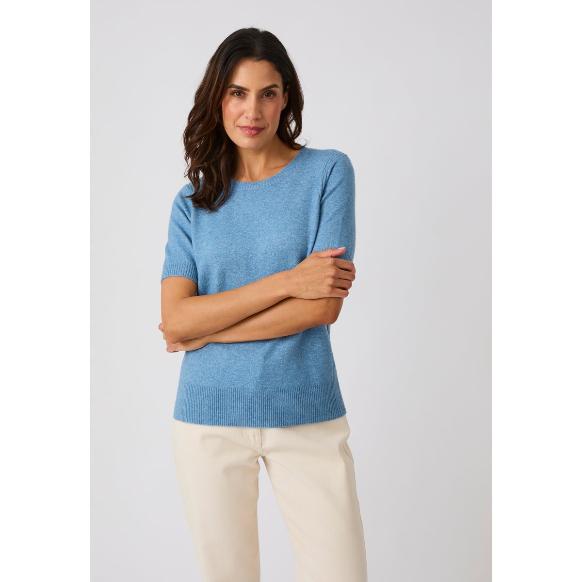 Pull fine maille Thermolactyl bleu, DAMART