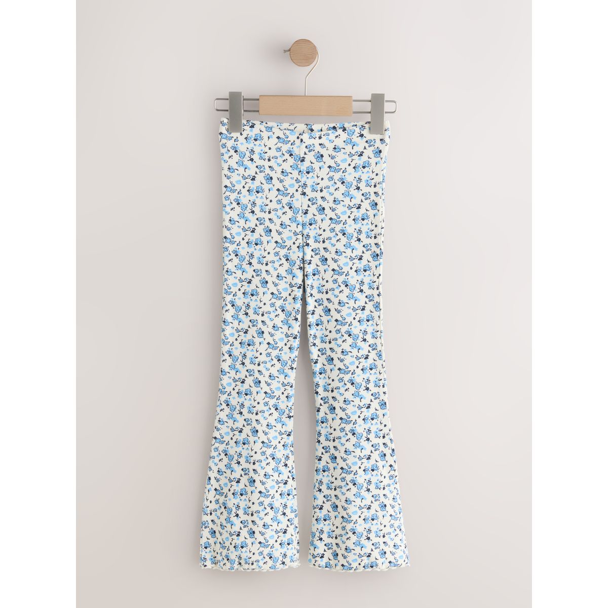 Legging évasé côtelé bleu à fleurs, NEXT