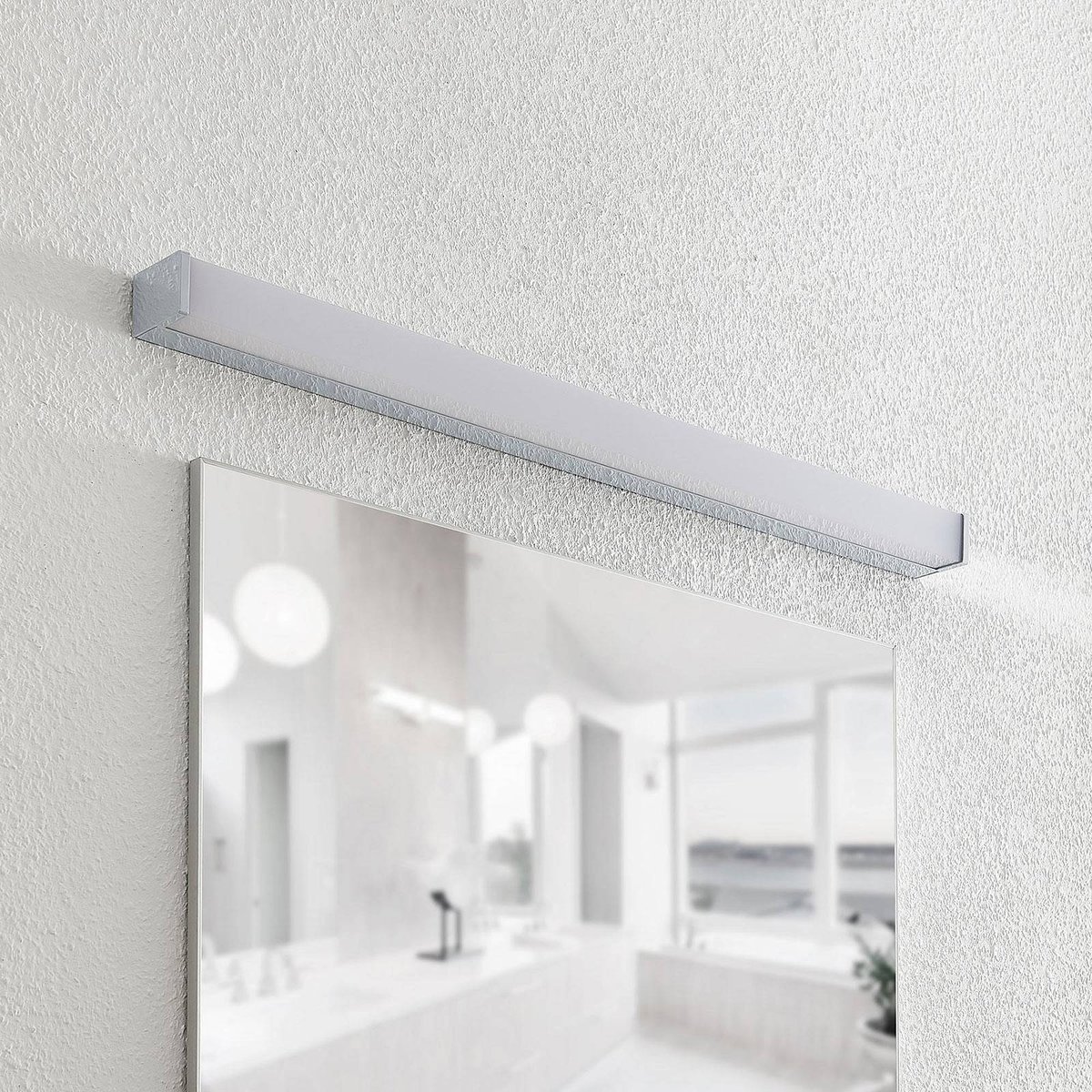 Applique en aluminium moderneLED, Klea blanc, chrome, LINDBY