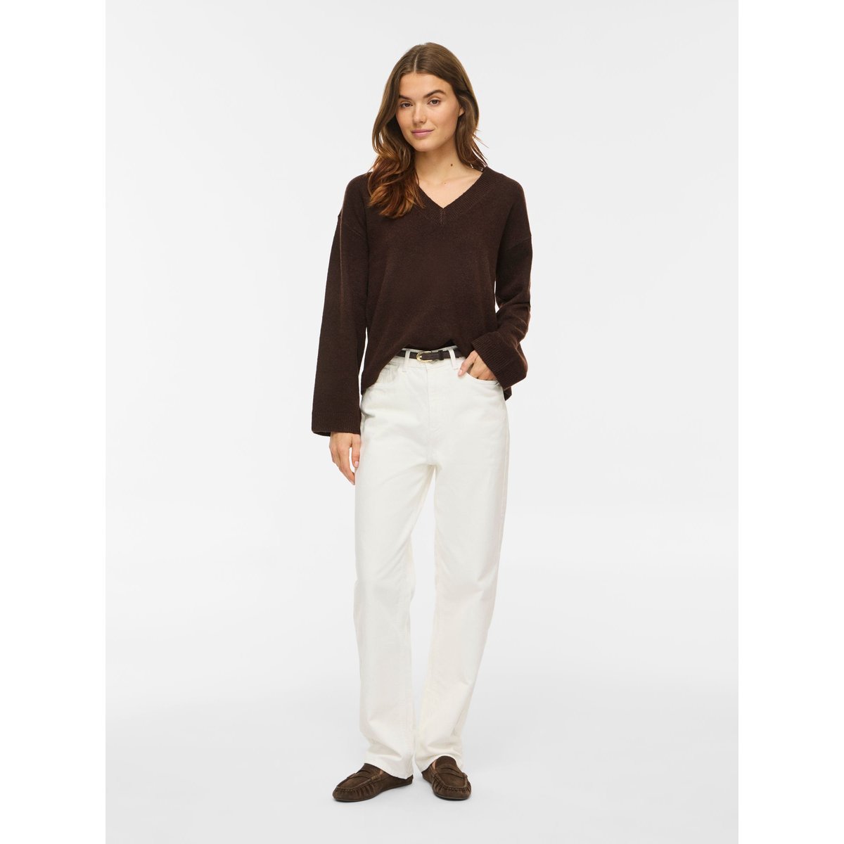 Pull En Maille marron - coffee bean1, VILA