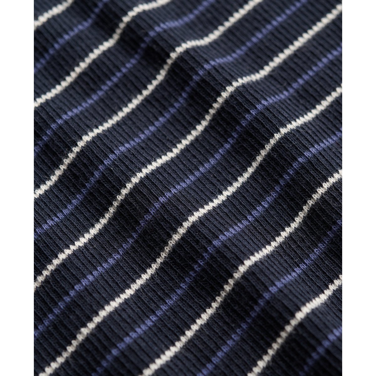 Débardeur Côtelé Athletic Essentials Col V rayé bleu marine éclipse, SUPERDRY