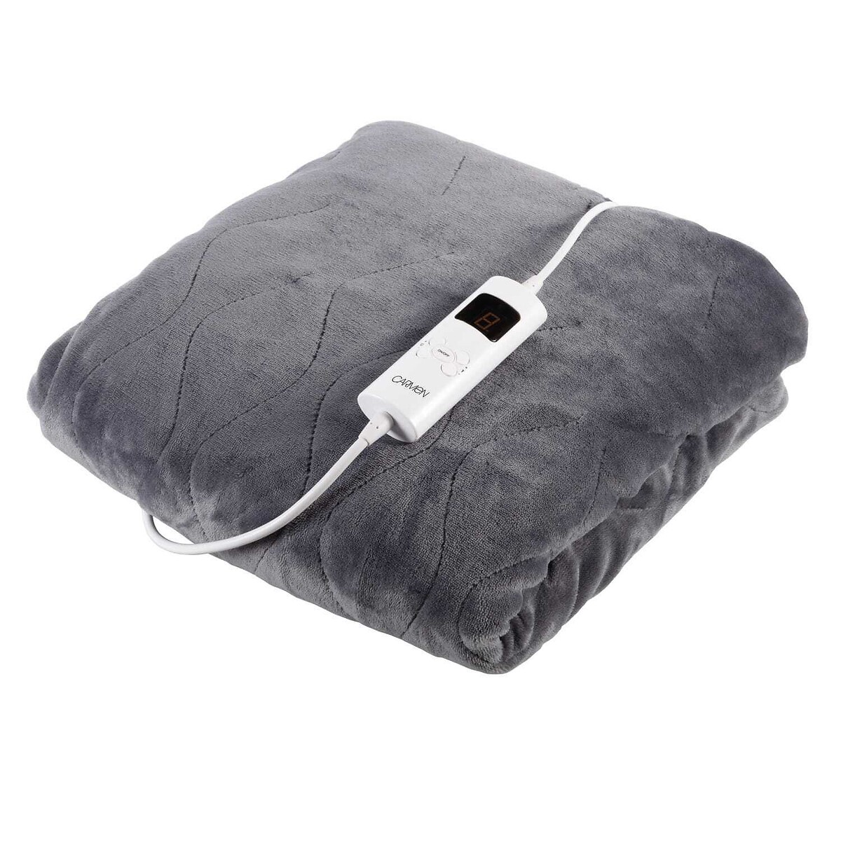 Fleece Electric Over Blanket grey, CARMEN