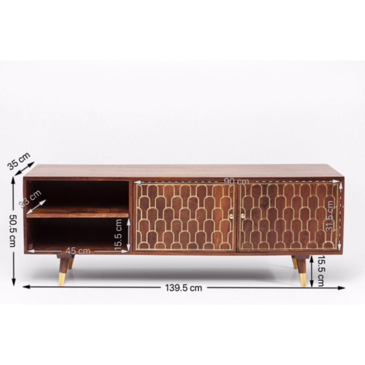 Meuble TV en manguier, MUSKAT bois, KARE DESIGN