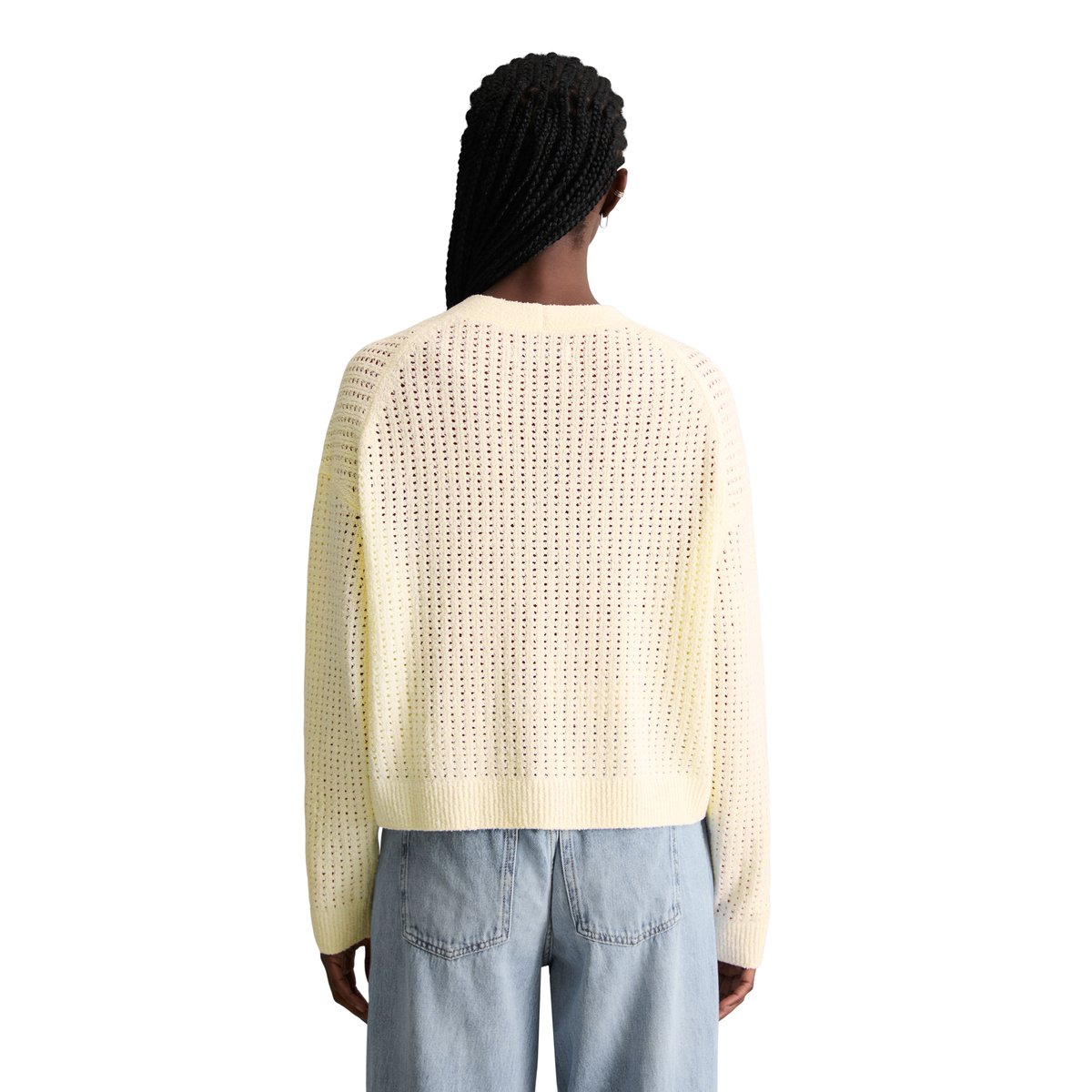 Cardigan relaxed en doux mélange de coton organique nature, MARC O’POLO DENIM