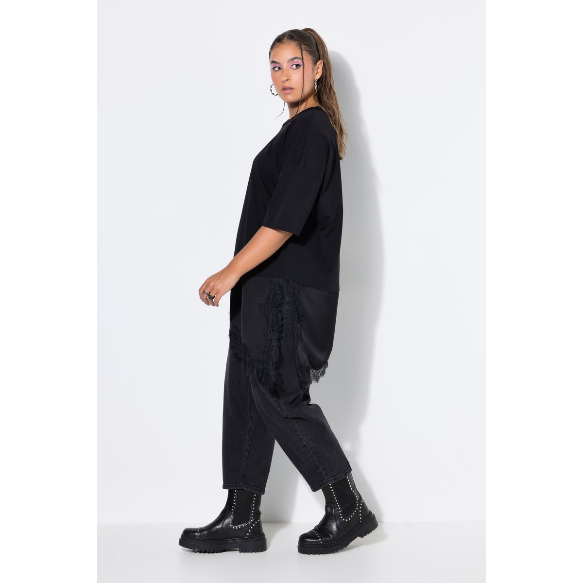 T-shirt, coupe oversize noir, STUDIO UNTOLD