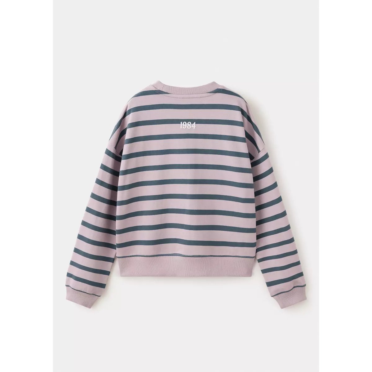 Sweat rayé détail imprimé violet clair/pastel, MANGO KIDS