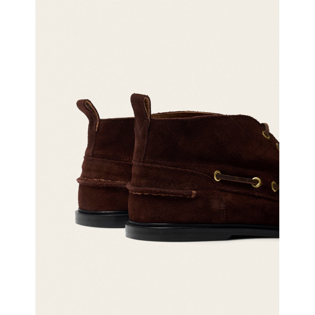 Bottines à lacets MARA suède chocolat, ODAJE