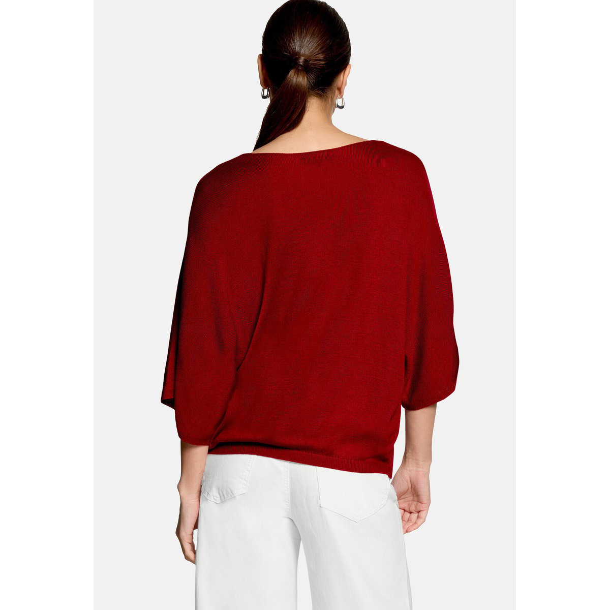 Pull-over en fine maille manches courtes candy red, ZERO