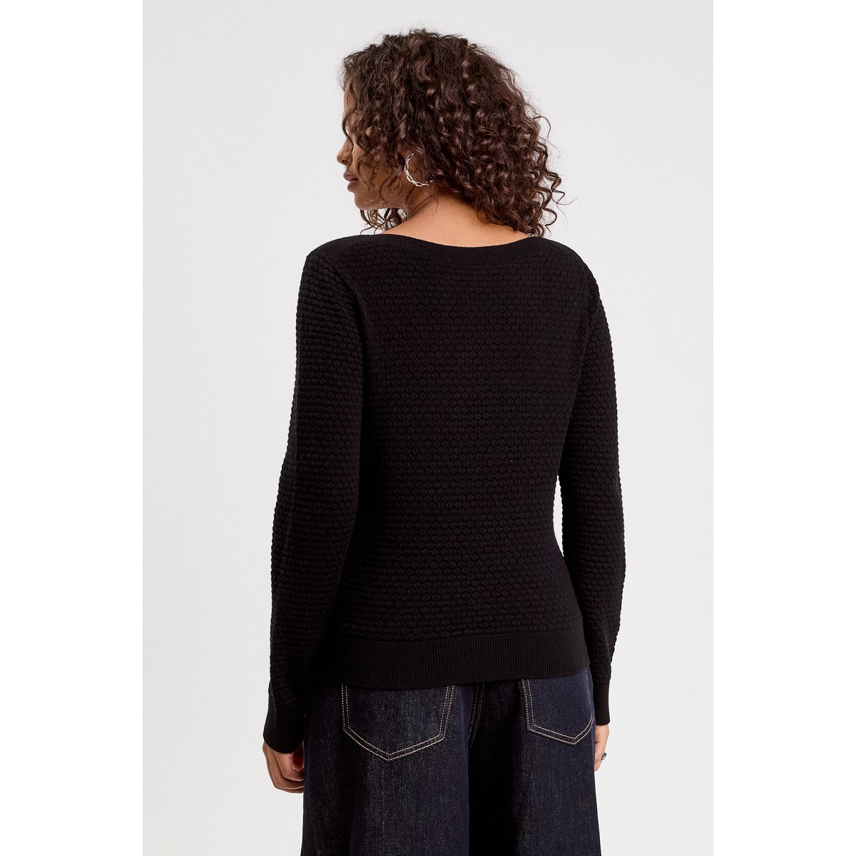 Pull col bateau noir, CACHE CACHE