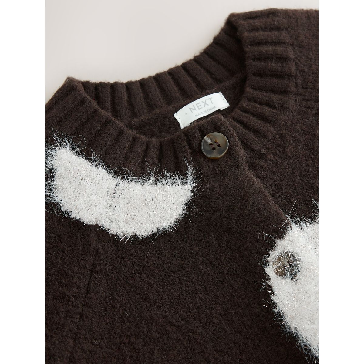 Cardigan en tissu scintillant tache brune, NEXT