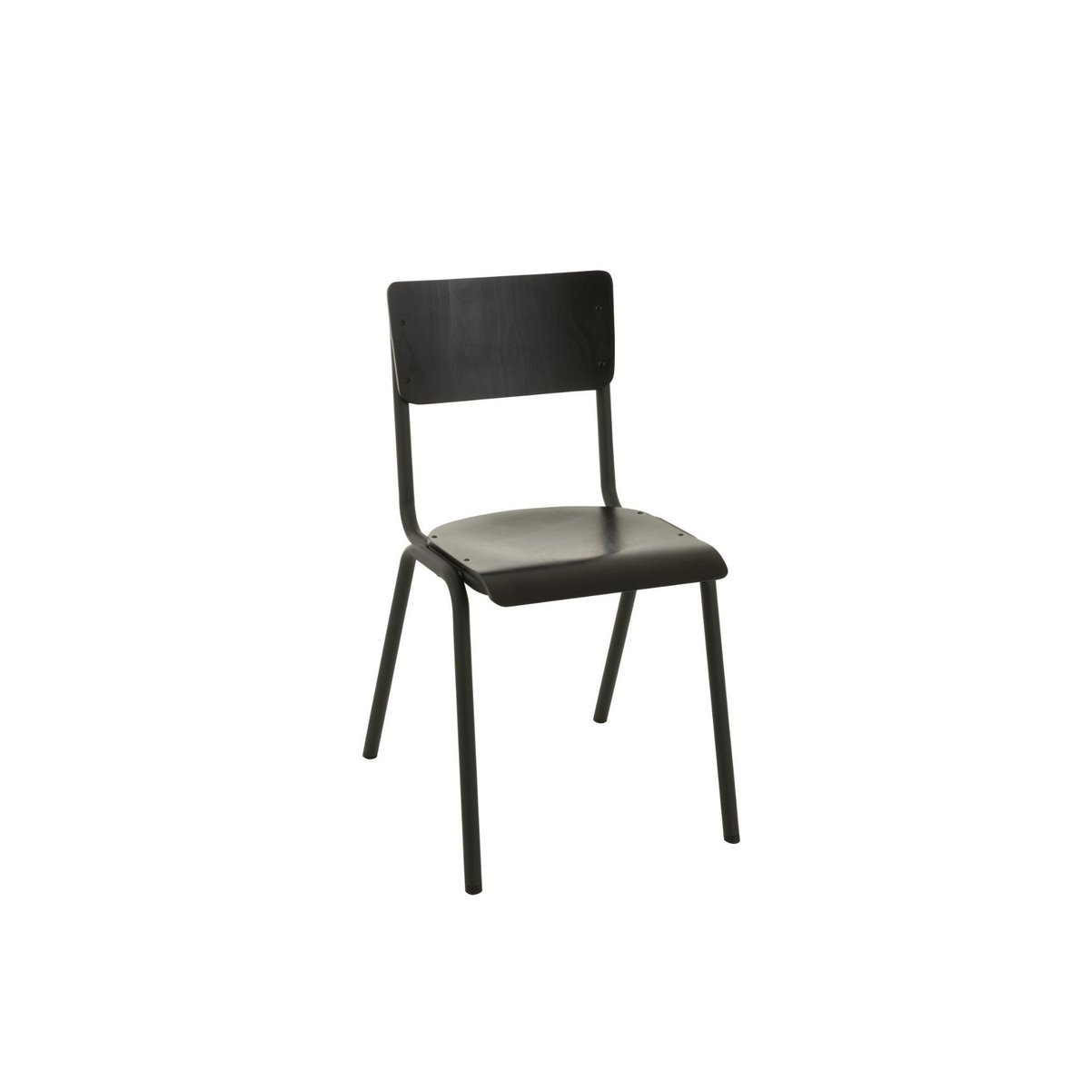 Chaise en bois et métal (lot de 2) - CHARLEMAGNE noir, HELLIN, DEPUIS 1862